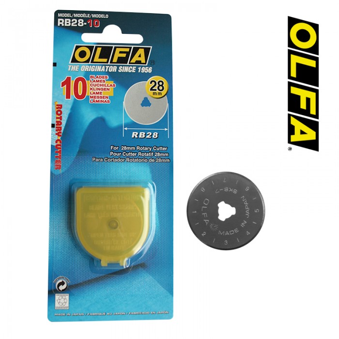 RB-28-10 OLFA Round Blade For Gerber DCS 2500 Pack/10 